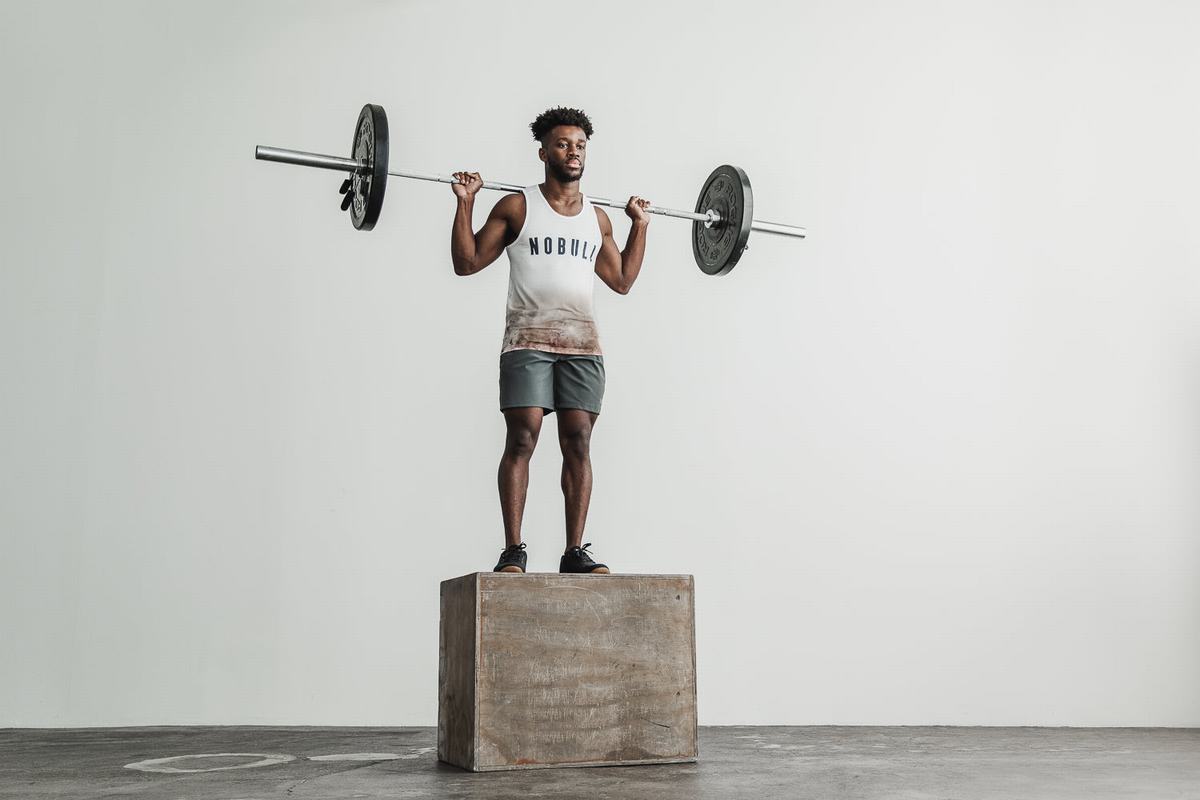 Nobull Dip-Dye Men's Tank Tops White | Australia (MG3970)